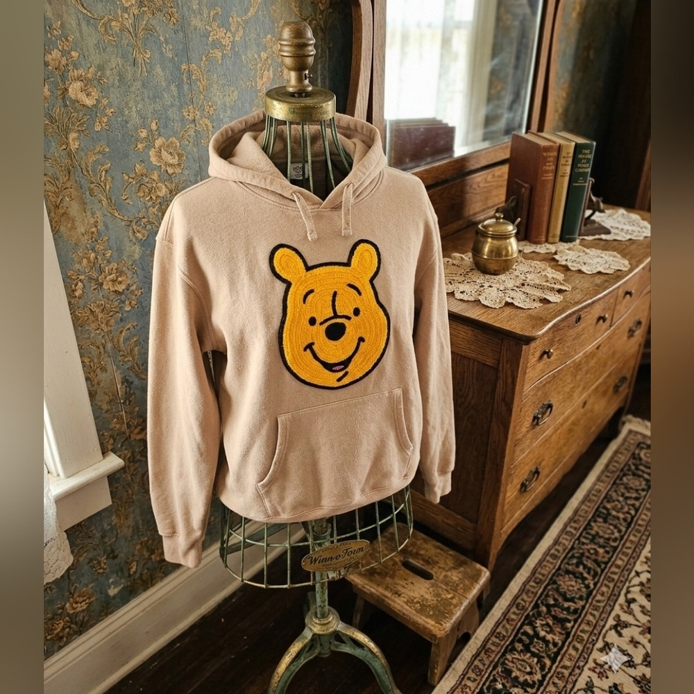 Disney Winnie the Pooh Hoodie – Sand Color Pullover Sweatshirt – XL – Classic